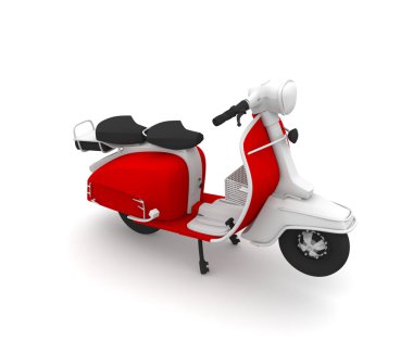 Kırmızı kavramsal scooter modeli