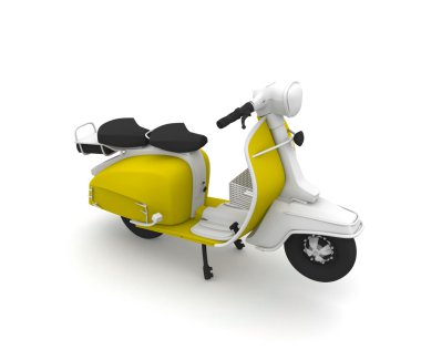 Sarı kavramsal scooter modeli