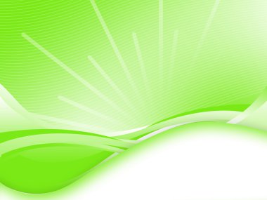 Green Sunburst Background clipart