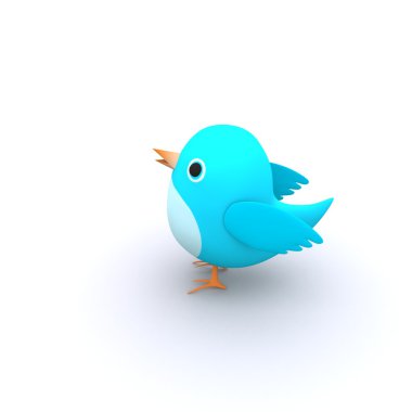 Blue Tweet Bird Concept clipart