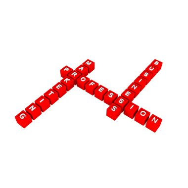 Beautiful Red Cubes Text Design Concept clipart