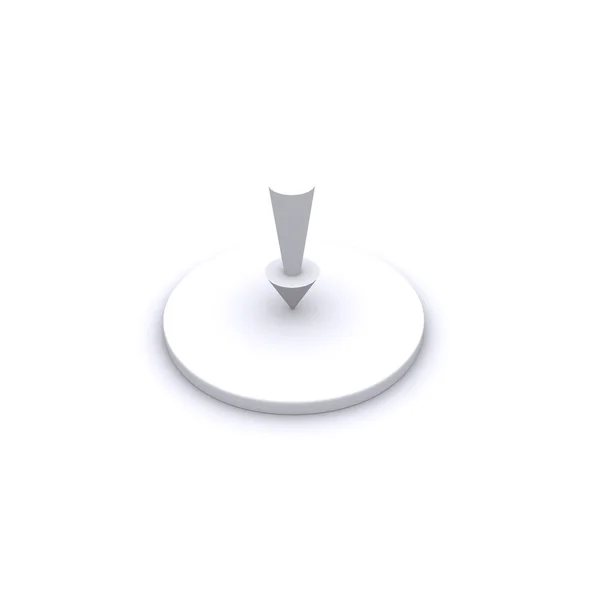 3D-conceptuele dart n plaat — Stockfoto