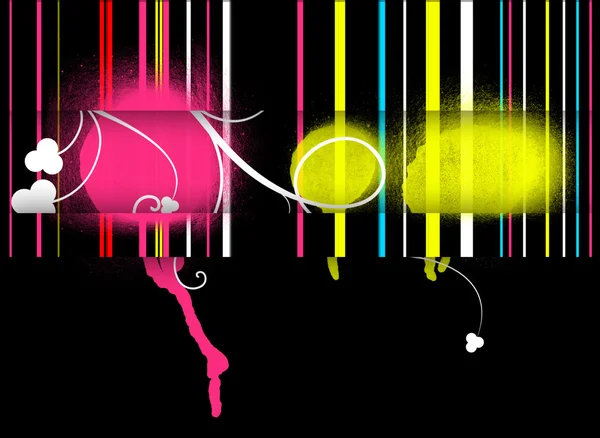 Pulverizador de cor com fundo listrado florescer — Fotografia de Stock