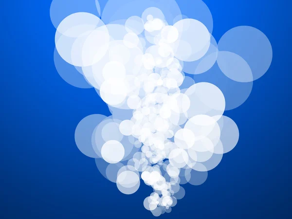 Білі бульбашки на синьому тлі — стокове фото