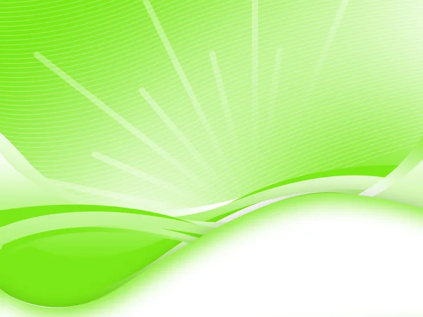 Groene sunburst achtergrond — Stockfoto