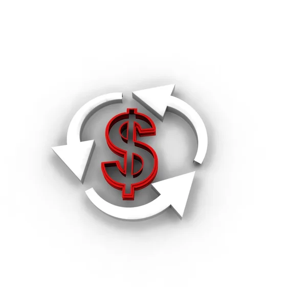 Währungssymbol recyceln — Stockfoto