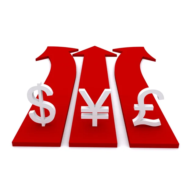 3d Symbols On Red Way — Stock Photo, Image