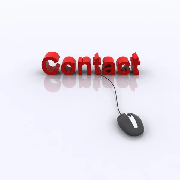 stock image Red 3d Contact Text