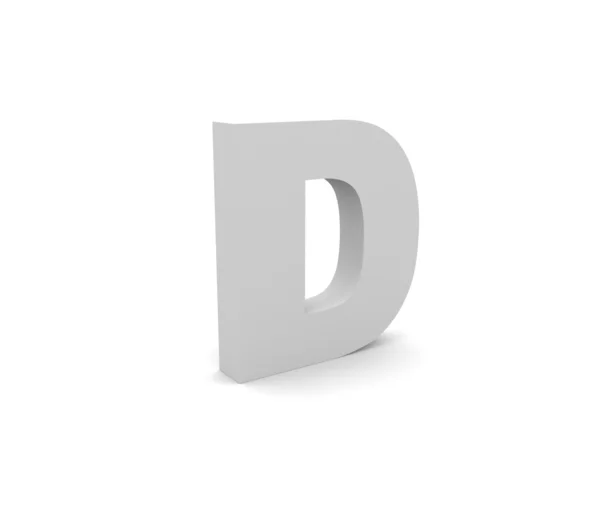 3D alfabetu d — Zdjęcie stockowe