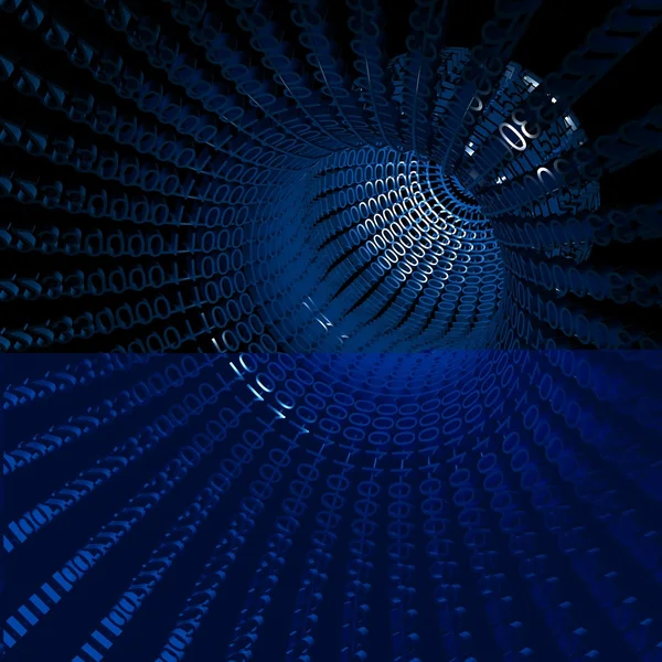 Futuristic Dark Digital Blue Background — Stock Photo, Image
