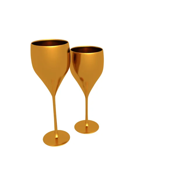 Copa de vino de oro —  Fotos de Stock