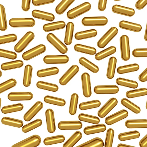 Shiny Golden Capsules — Stock Photo, Image