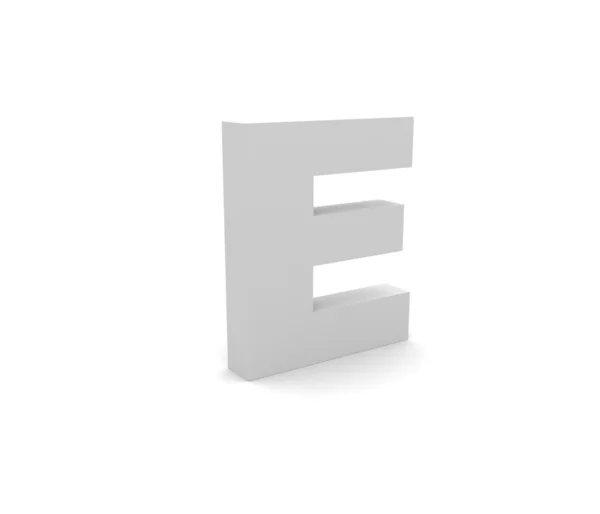 3D alfabetu e — Zdjęcie stockowe