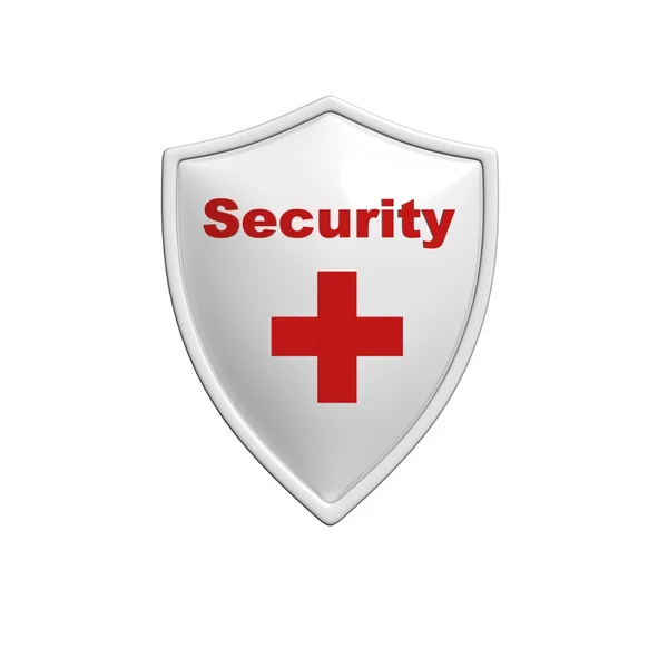 Червоний безпеки щит — стокове фото