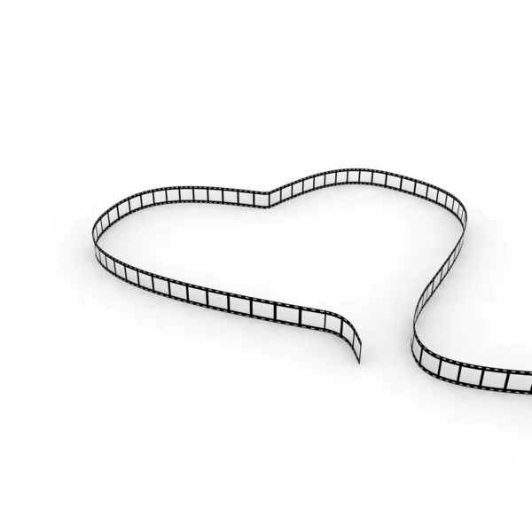 Rolka filmu w kształcie serca — Zdjęcie stockowe