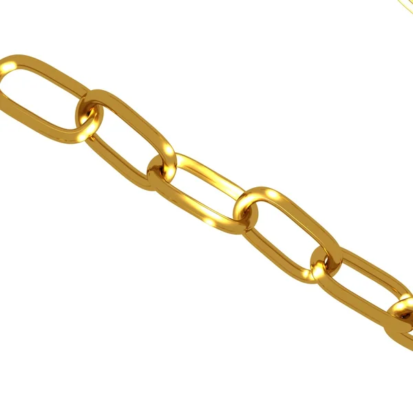 光沢のある黄金の鎖 — ストック写真