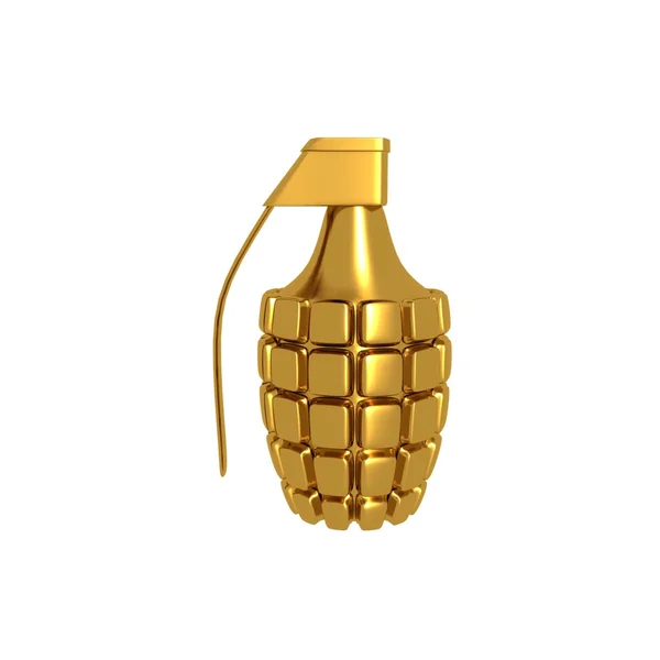Gyllene hand grenade bomb — Stockfoto