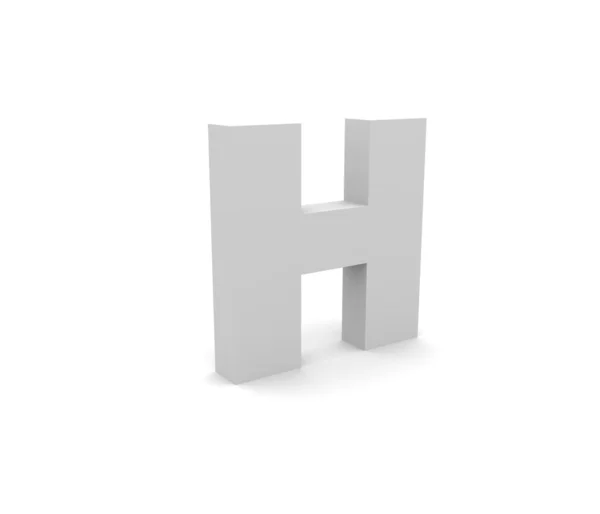 3D алфавіту H — стокове фото