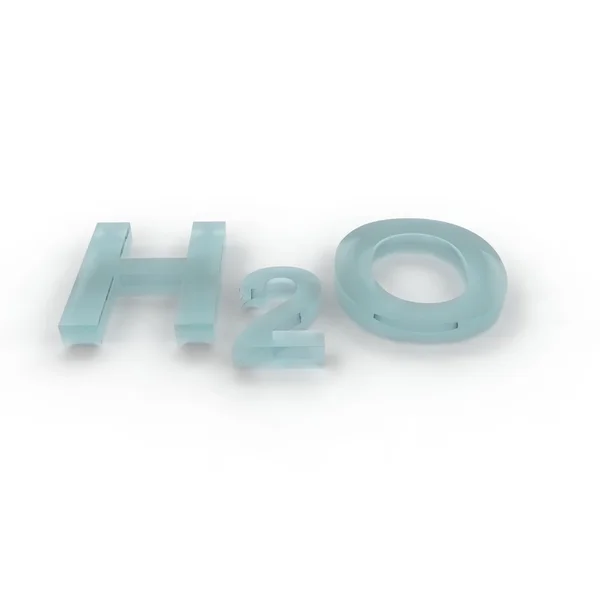 3d acristalado h2o — Foto de Stock