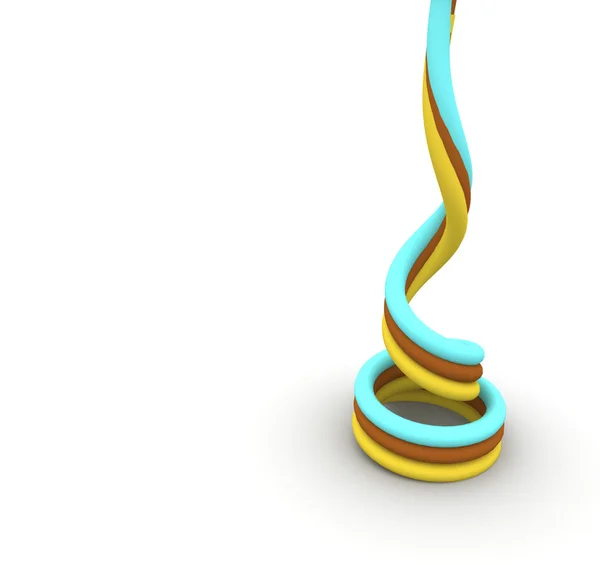 Färgad spiral tråd design — Stockfoto
