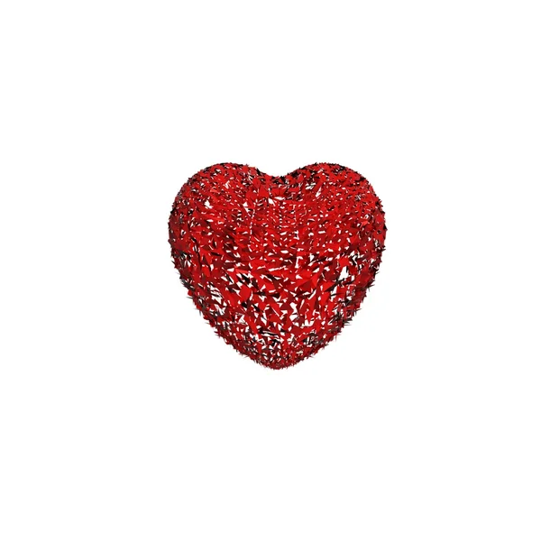 Kırmızı grunge kalp tasarımı — Stok fotoğraf