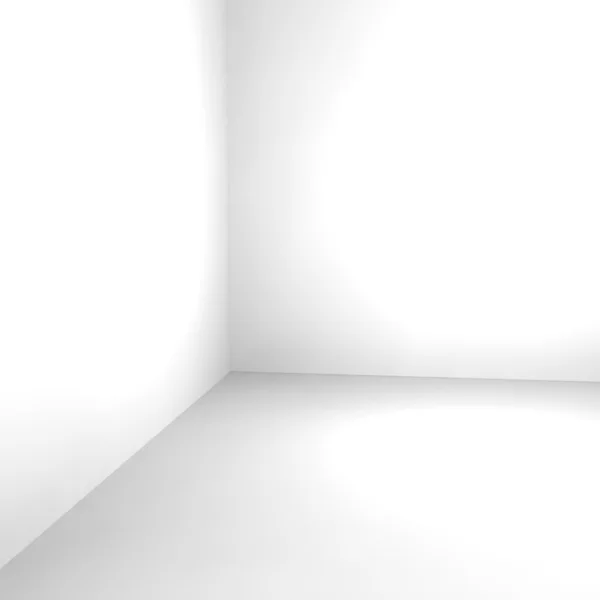 Weiße Wand dunkle Ecke — Stockfoto