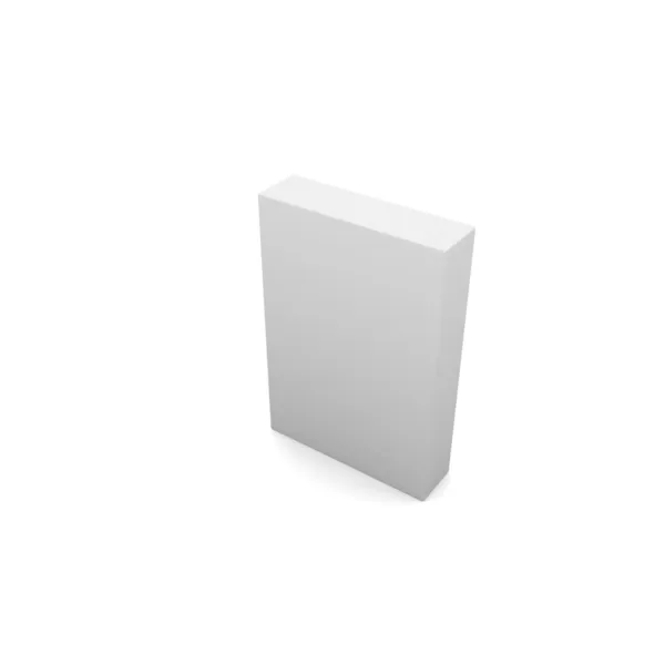 Κουτί λευκό απομονωμένες 3d — Φωτογραφία Αρχείου