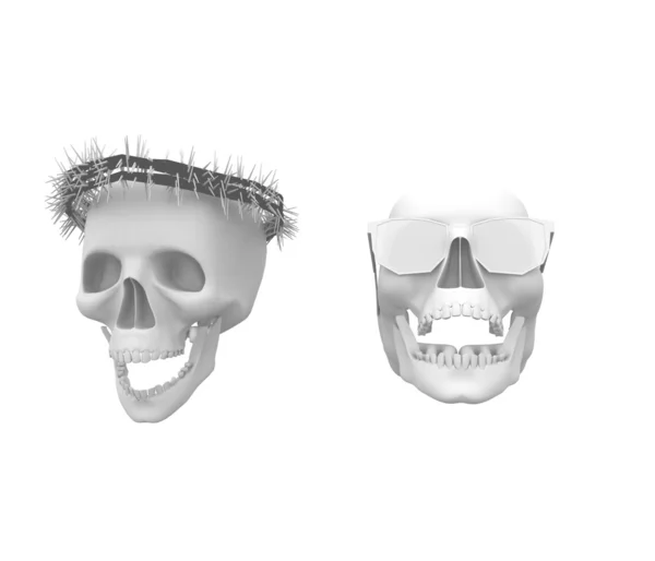 3d renderizar cráneos — Foto de Stock