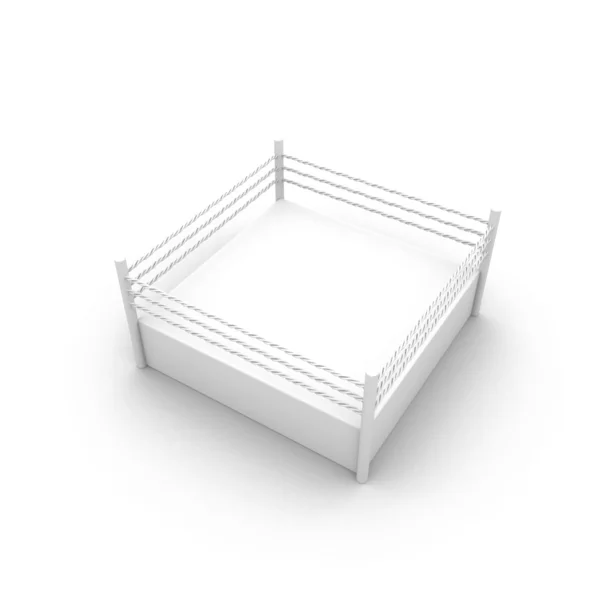 3D-witte strijd ring — Stockfoto