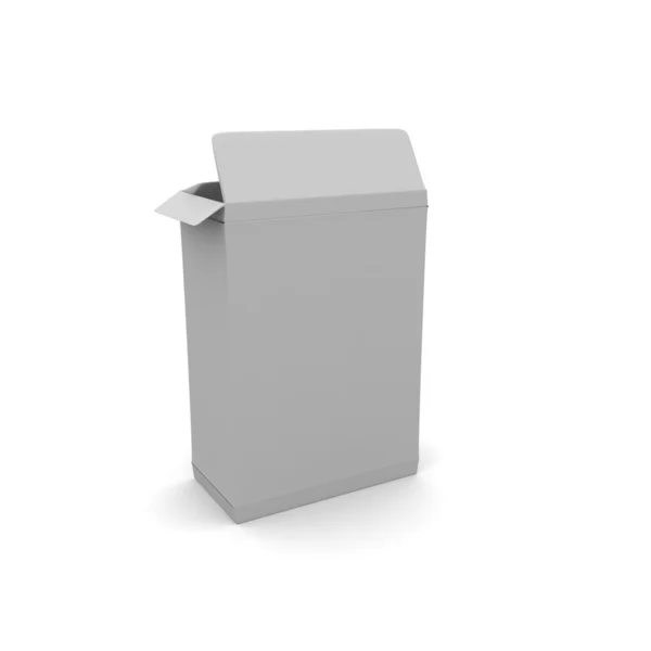 Estilo de caja de papel 3d en blanco —  Fotos de Stock