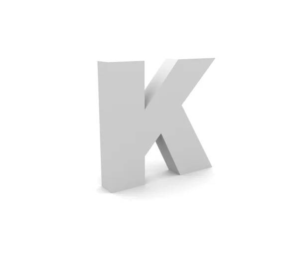 3D алфавіту K — стокове фото