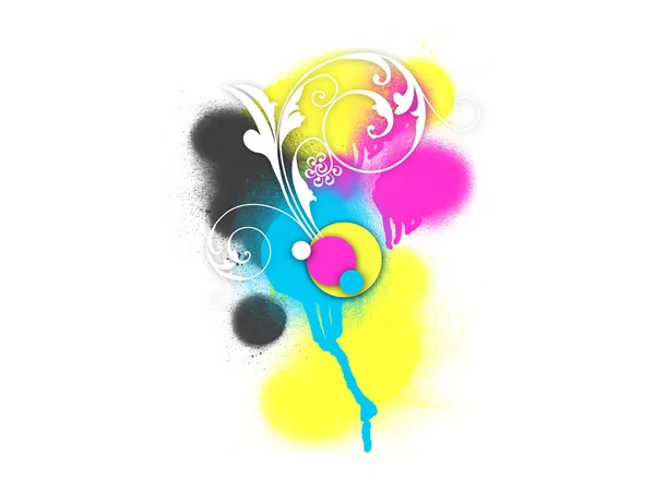 Beautiful Colored Flourish Backdrop — Stock Photo, Image