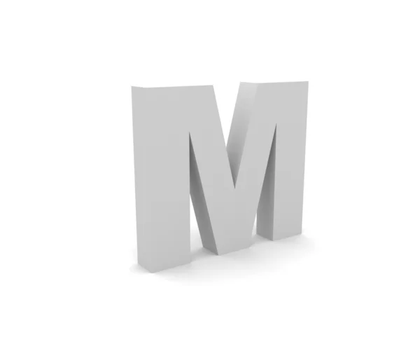 3D αλφάβητο m — Φωτογραφία Αρχείου