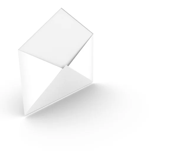 White Paper Open Envelope — Stock Photo, Image