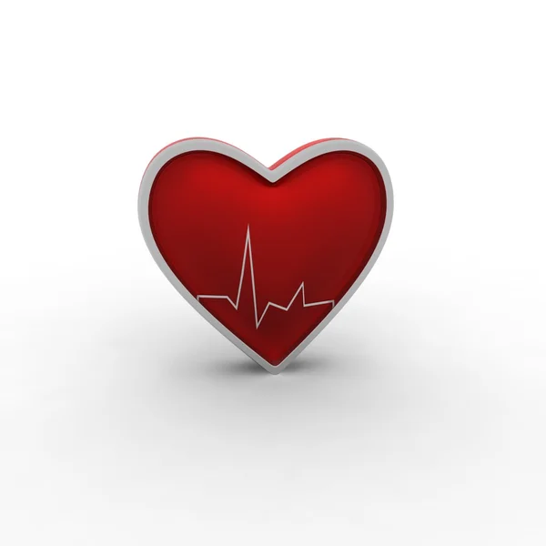 Sert stil kırmızı kalp tasarımı — Stok fotoğraf