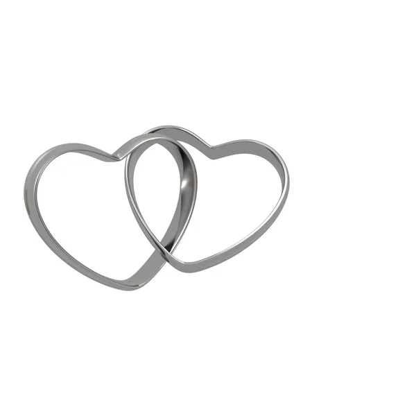 Hermoso anillo de plata corazón —  Fotos de Stock