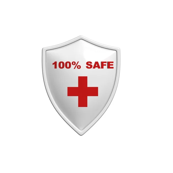 100 Percent Safe Shield — Stock Photo, Image