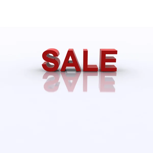 3D červený prodej styl textu — Stock fotografie