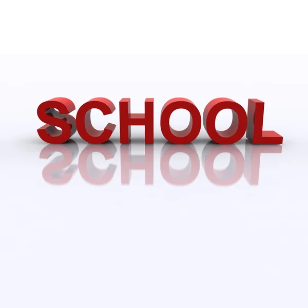 붉은 학교 텍스트 디자인 — 스톡 사진