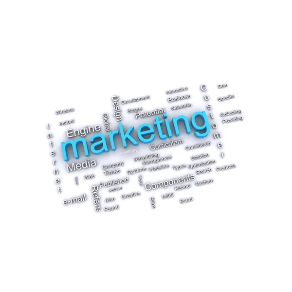 Kék marketing szöveg stílusa — Stock Fotó