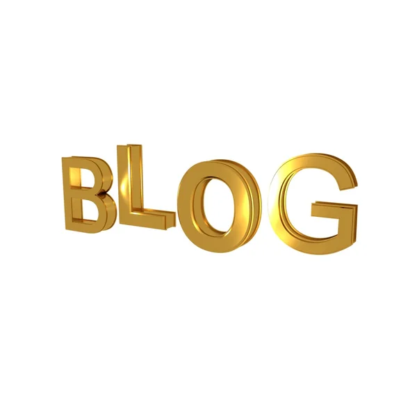 stock image Golden Blog Text