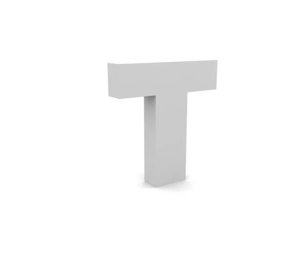 3D alfabetu t — Zdjęcie stockowe