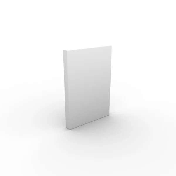 Boîte conceptuelle blanche — Photo