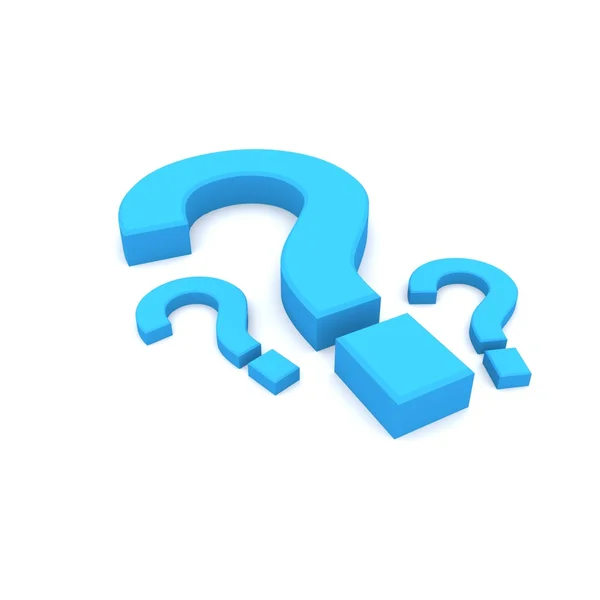 Blue Question Mark Sign — Stock Photo, Image