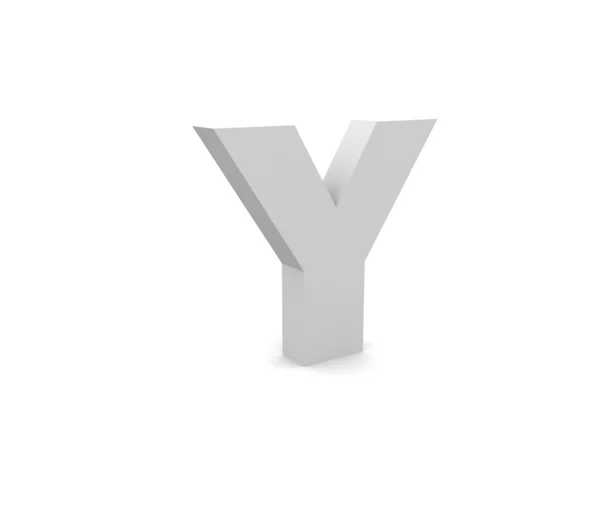 Alfabeto 3D Y — Fotografia de Stock