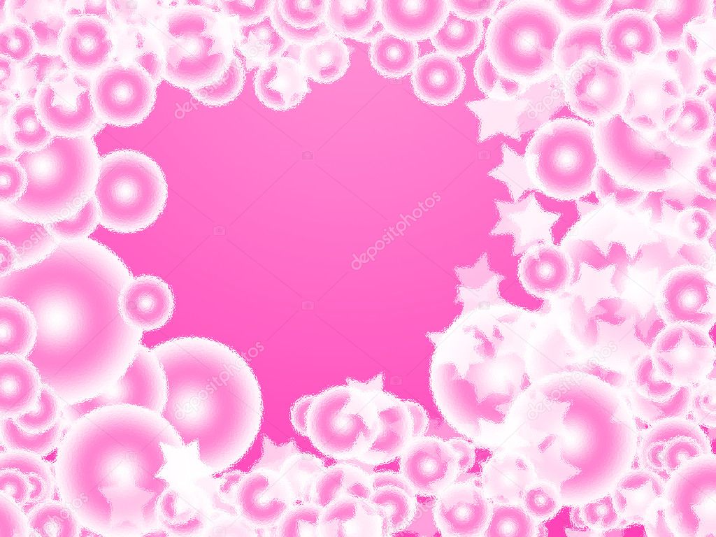 Pink Bubbles N Stars