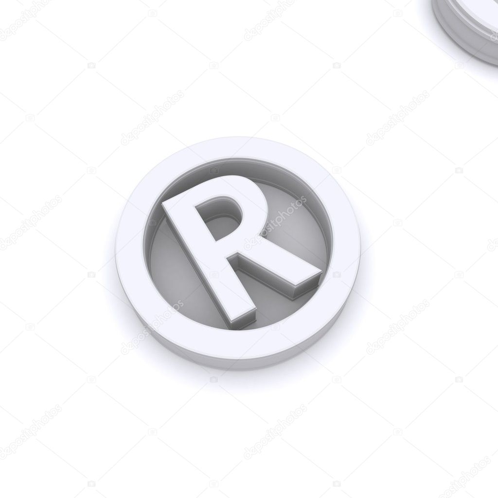 Creative Design Of 3d Render Register Symbol