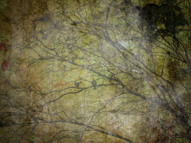 Grunge Tree Background clipart