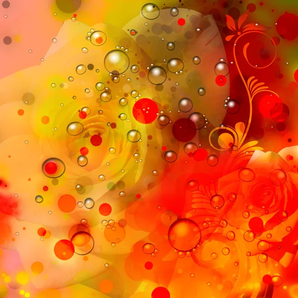 Fiorire bolle d'acqua con scintille colorate — Foto Stock