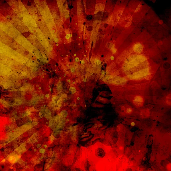 Diseño Grunge Sunburst rojo — Foto de Stock